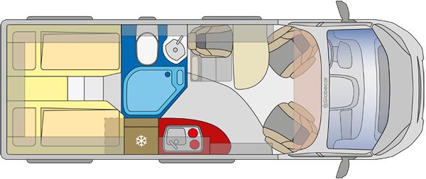 Globecar summit Shine 640 R (Grundriss)