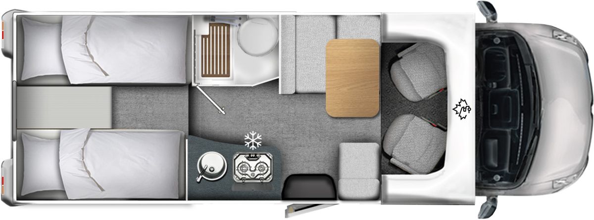 Ahorn Camp Teilintegrierte T 690 (Grundriss)