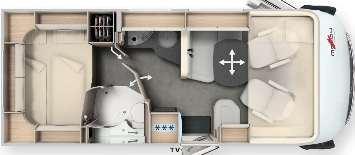 Malibu I-Serie I 410 DB (Grundriss)