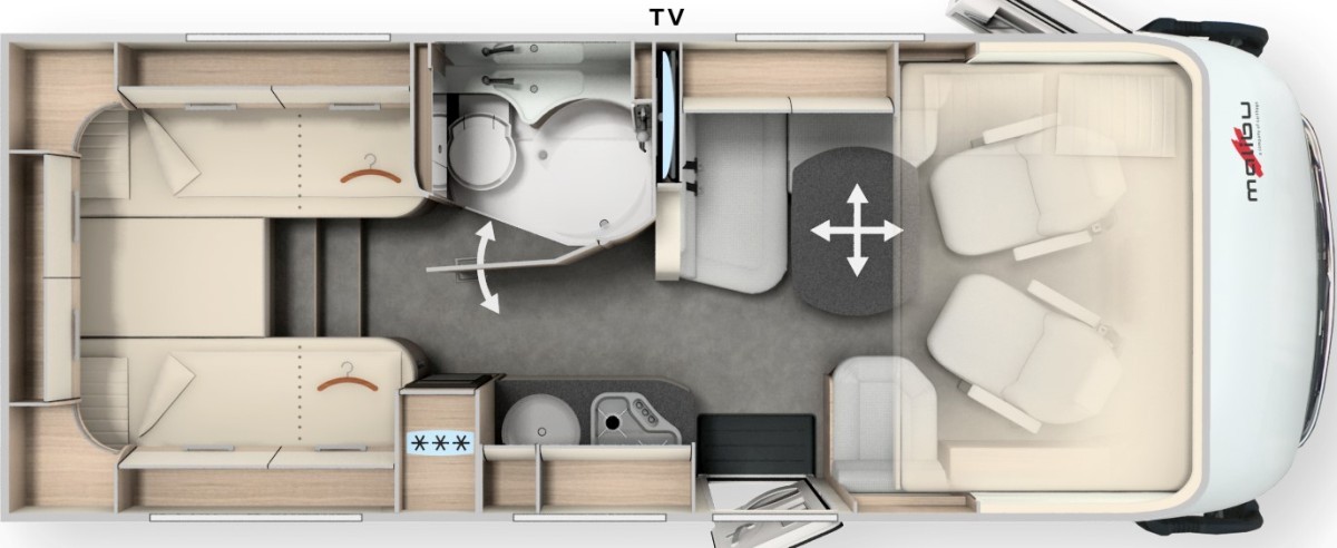 Malibu I-Serie I 430 LE (Grundriss)