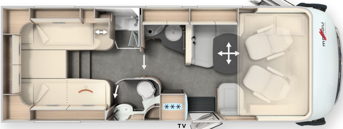 Malibu I-Serie I 440 LE (Grundriss)