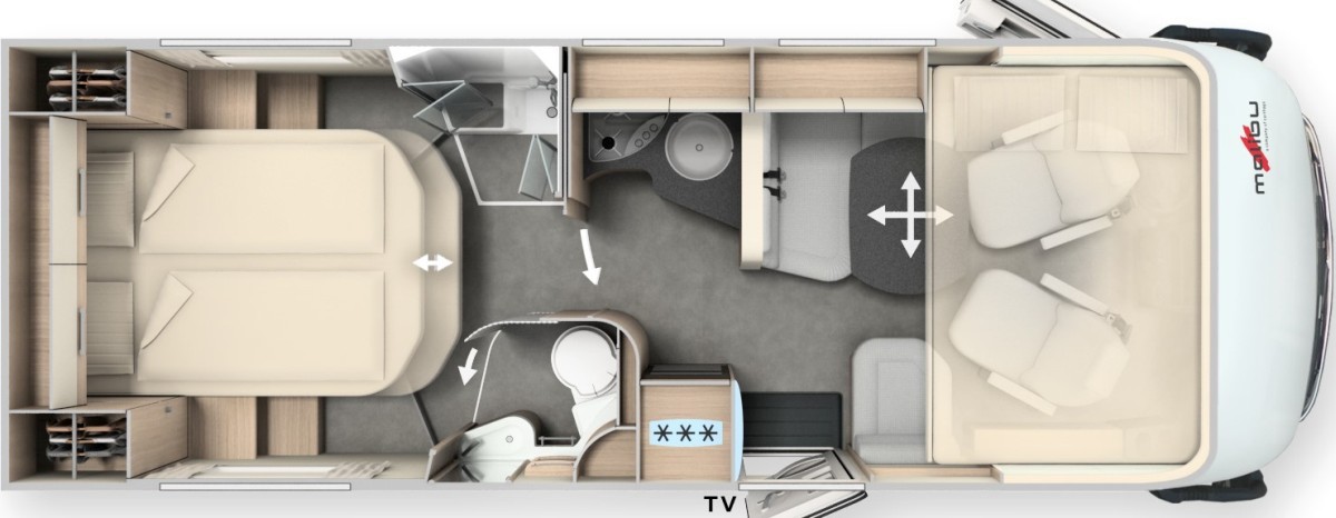 Malibu I-Serie I 440 QB (Grundriss)