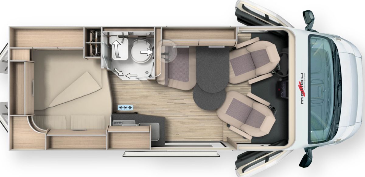 Malibu Van Compact 540 DB (Grundriss)