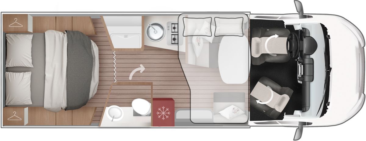 Roller Team Kronos 265 TL (Ford) (Grundriss)