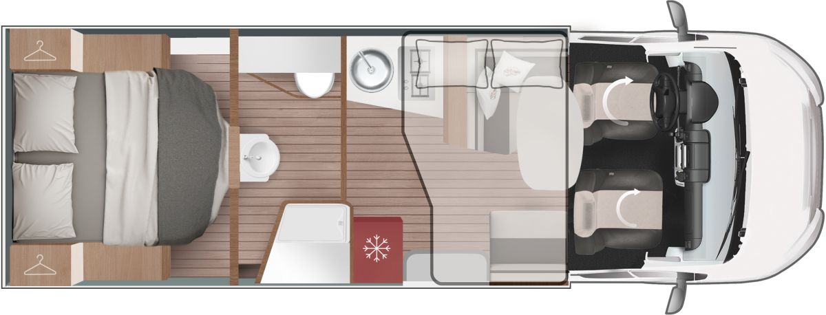 Roller Team Kronos 266 L TL (Ford) (Grundriss)