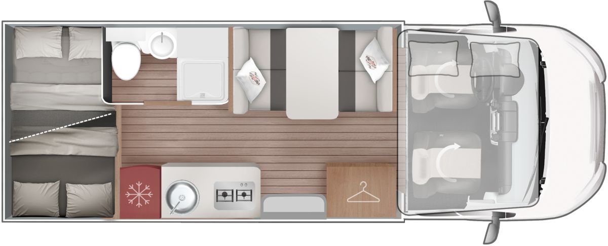 Roller Team Kronos 279 M (Fiat) (Grundriss)