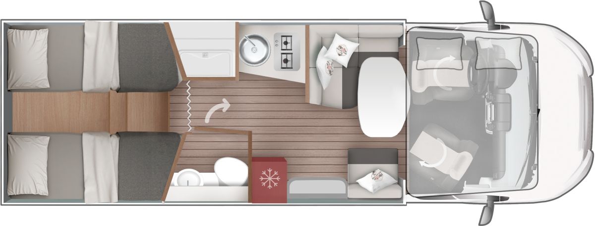 Roller Team Kronos 284 M (Fiat) (Grundriss)