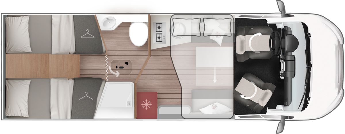 Roller Team Kronos 287 TL (Ford) (Grundriss)