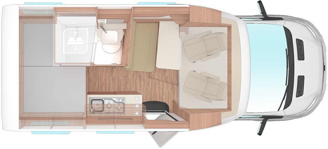 Weinsberg X-Cursion Van 500 MQ (Grundriss)