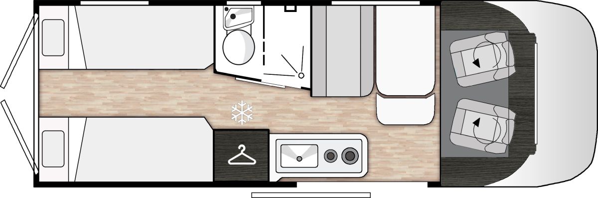 Benimar Benivan B160 UP (Grundriss)