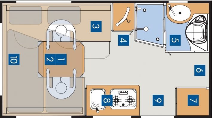 bimobil Reisemobil HR 380 (Grundriss)