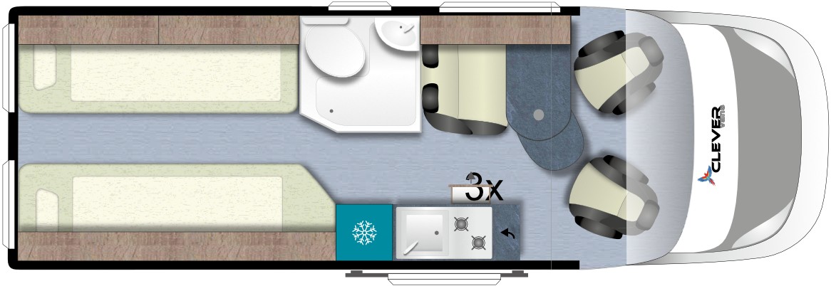 Clever Clever Vans Flex 640 (4x4) (Grundriss)