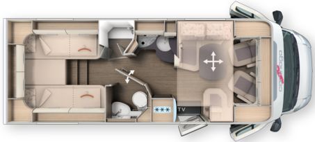 Carthago c-tourer T T 145 RB LE (Grundriss)