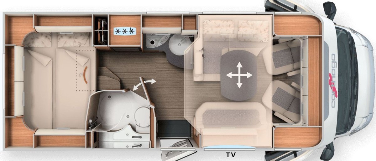 Carthago c-tourer T T 145 DB H (Grundriss)