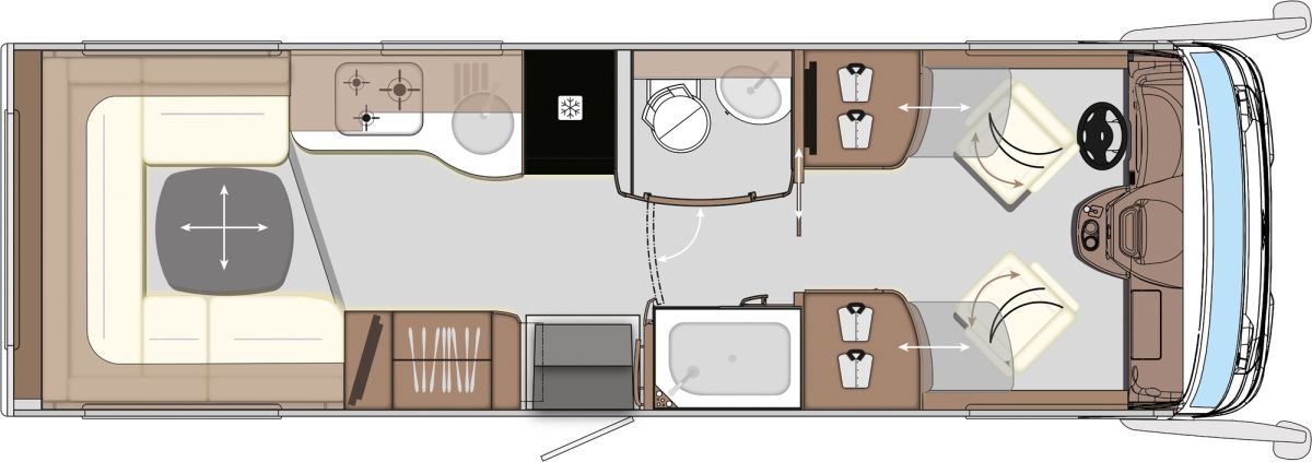 Concorde Carver 791 RL (Grundriss)