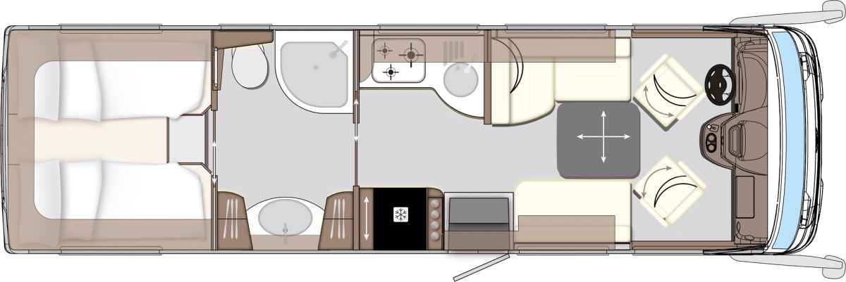 Concorde Carver 850 L (Grundriss)