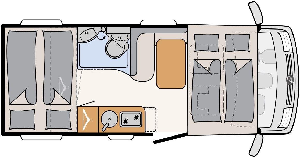 Dethleffs Globebus I 1 (Grundriss)